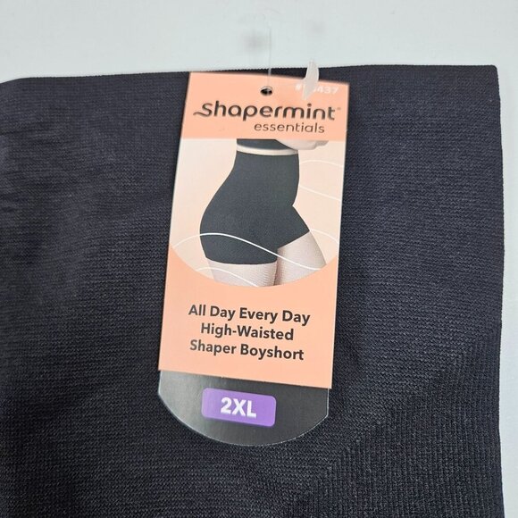 Truekind All Day Everyday High Waisted Shaper Boy Shorts Women Size 2XL NWT BLK - Picture 2 of 10